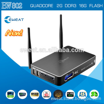 Best-selling tv box 2GB DDR3 16GB Nand flash full hd 1080p xbmc Quad core tv box Android 4.4 Amlogic S802 Miracast/Airplay